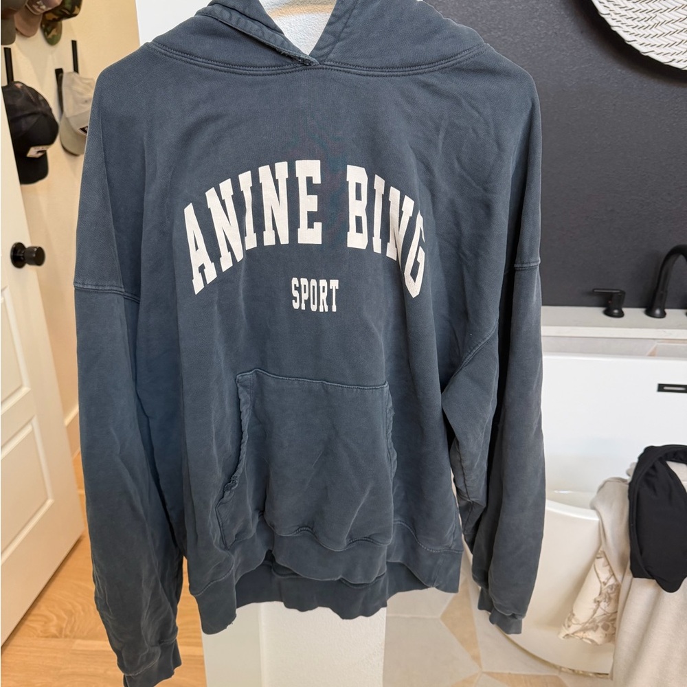 Anine Bing Sport Charcoal/Navy Hoodie